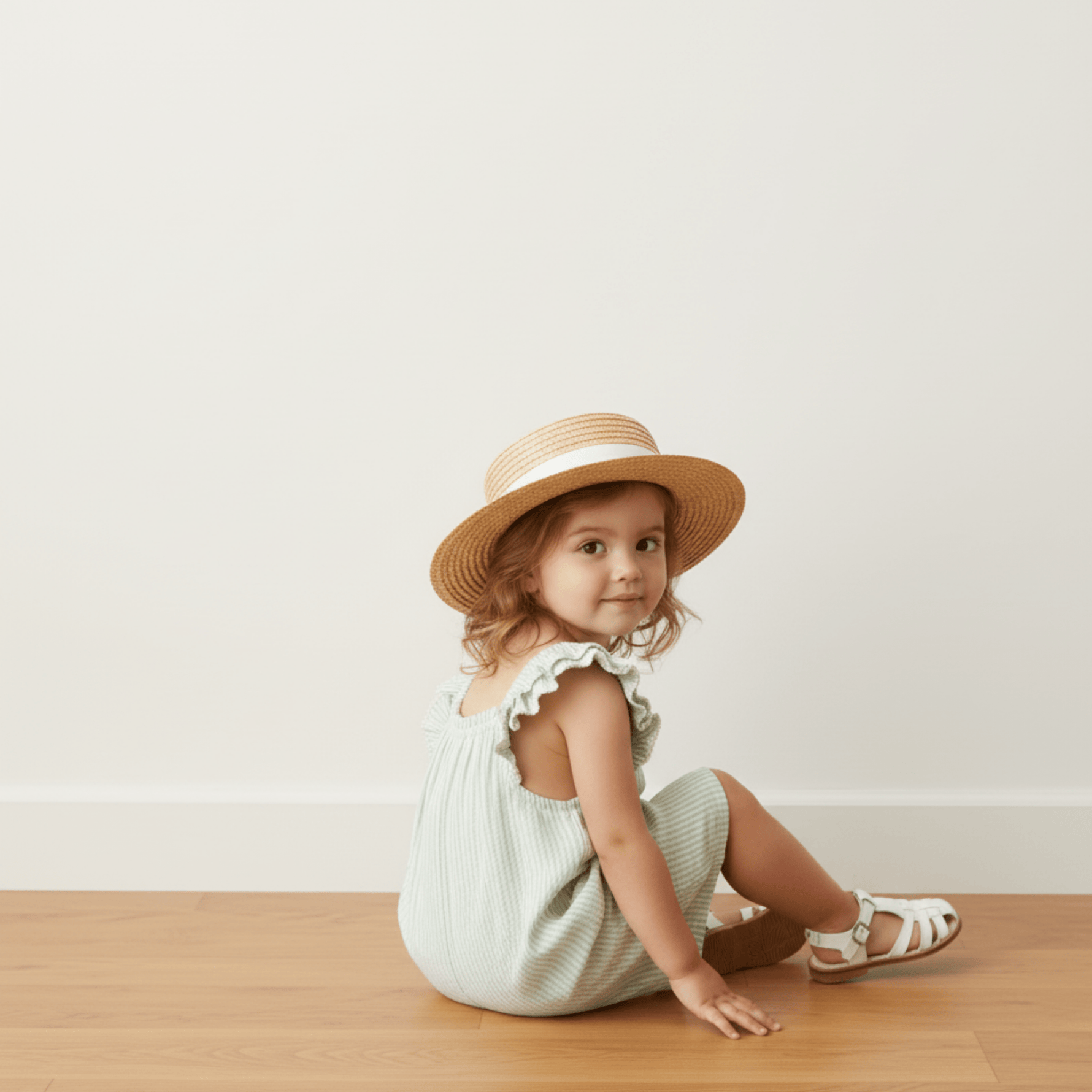 Makemake Organics Makemake Organics Flutter Jumpsuit Basil Stripes Soft Cotton One Piece For Playful Kids