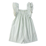Makemake Organics Makemake Organics Flutter Jumpsuit Basil Stripes Soft Cotton One Piece For Playful Kids