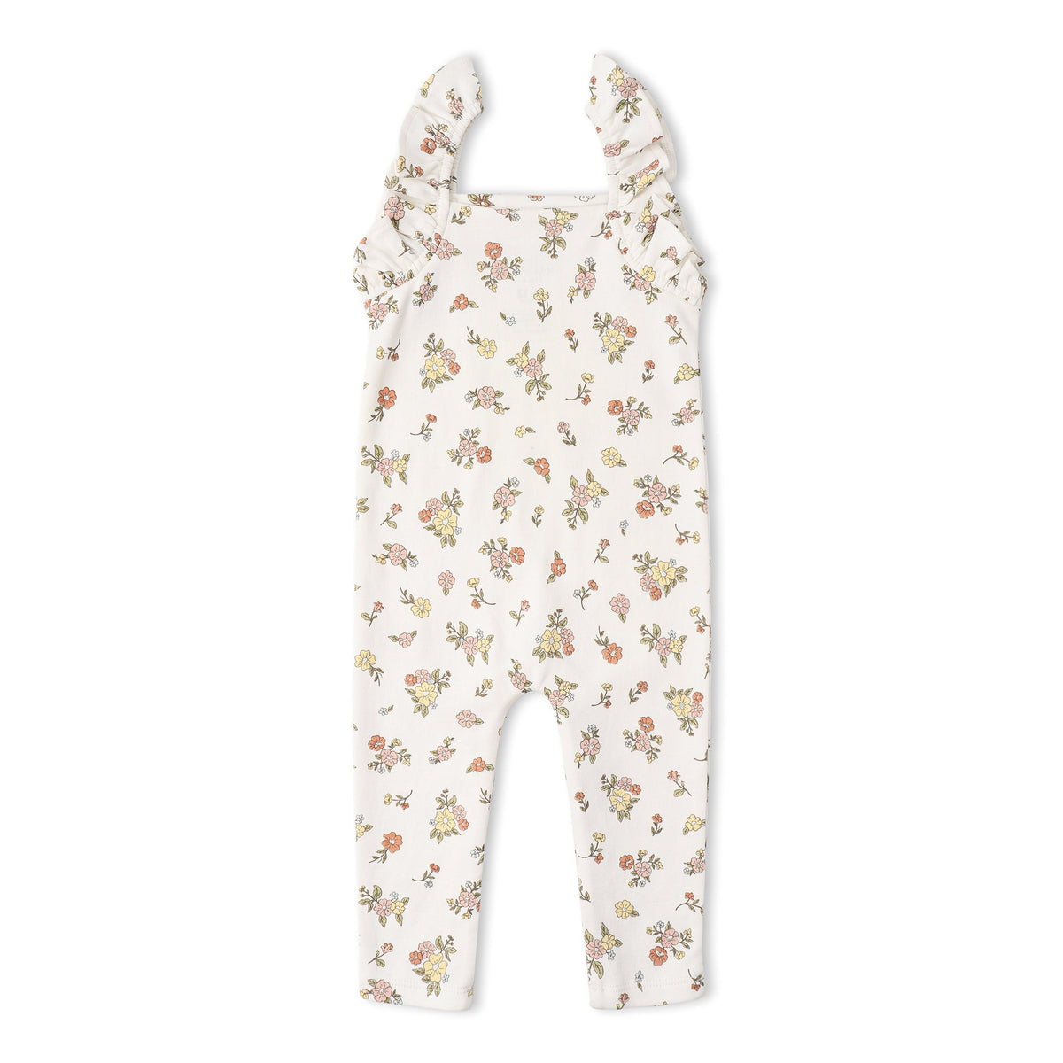Makemake Organics Makemake Organics Flutter Romper Organic Cotton With Delicate Flutter Sleeves For Babies