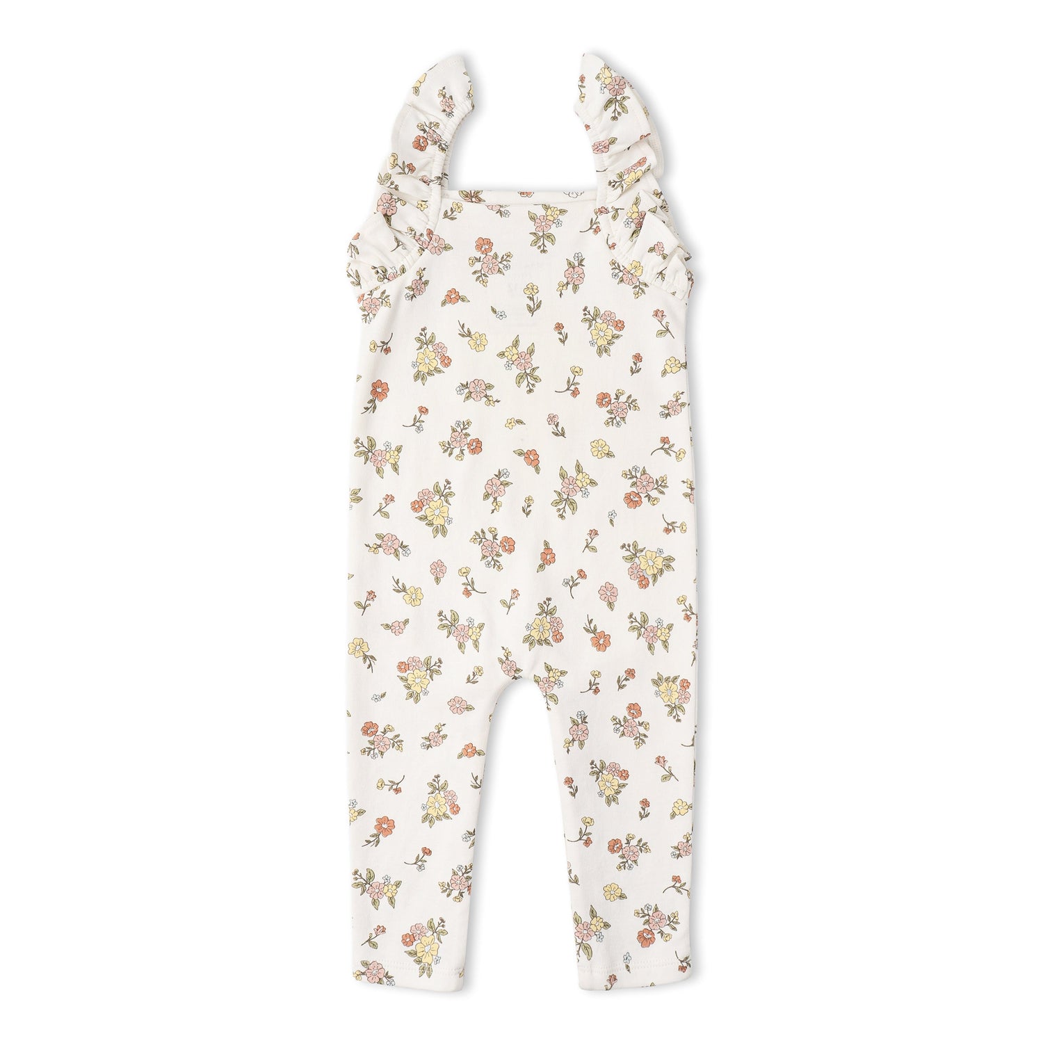 Makemake Organics Makemake Organics Flutter Romper Organic Cotton With Delicate Flutter Sleeves For Babies