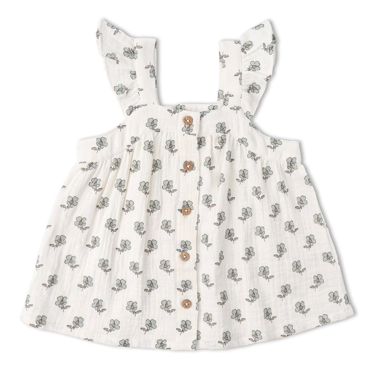 Makemake Organics Makemake Organics Flutter Top And Shorts Set Organic Cotton Muslin For Kids Two Piece Summer Outfit