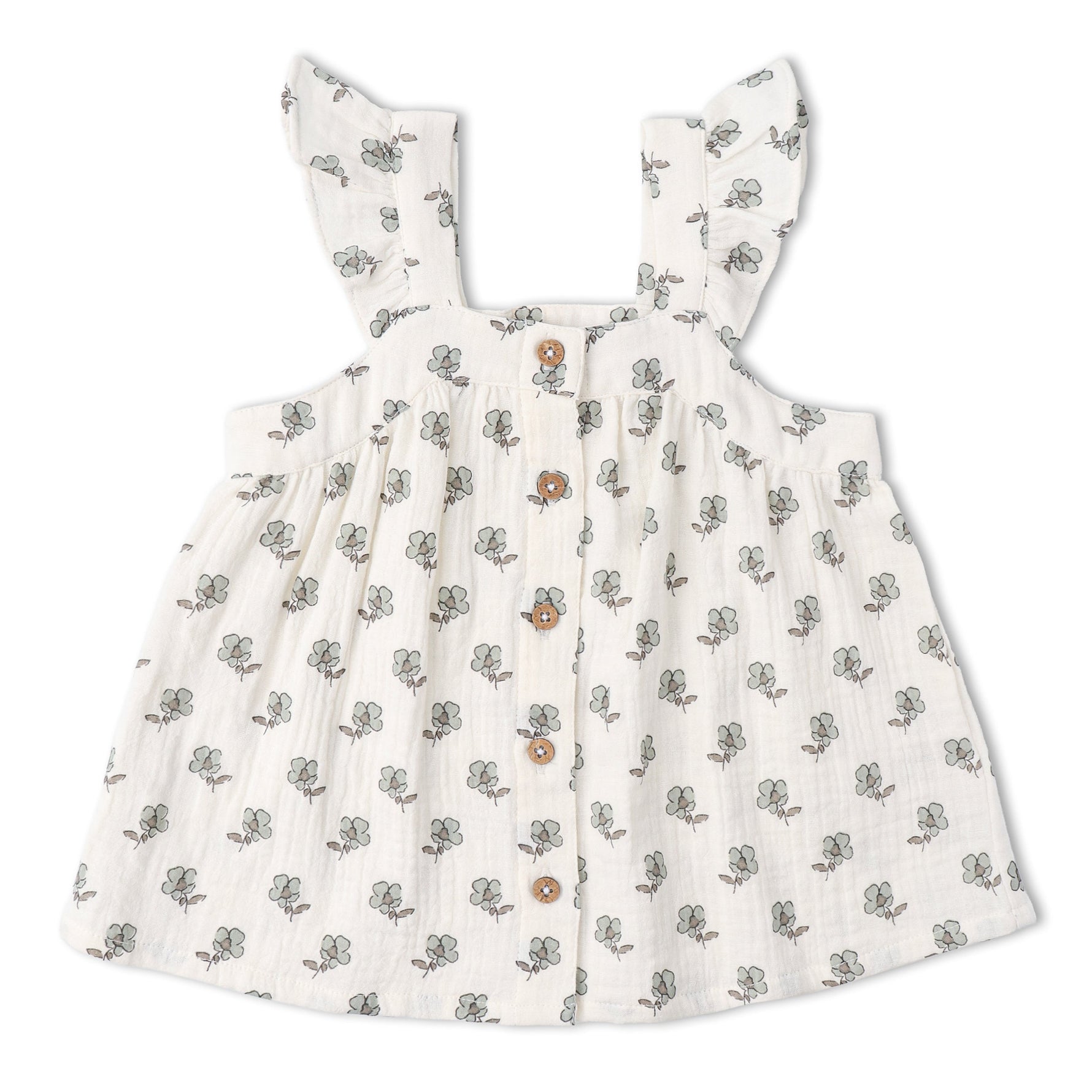 Makemake Organics Makemake Organics Flutter Top And Shorts Set Organic Cotton Muslin For Kids Two Piece Summer Outfit