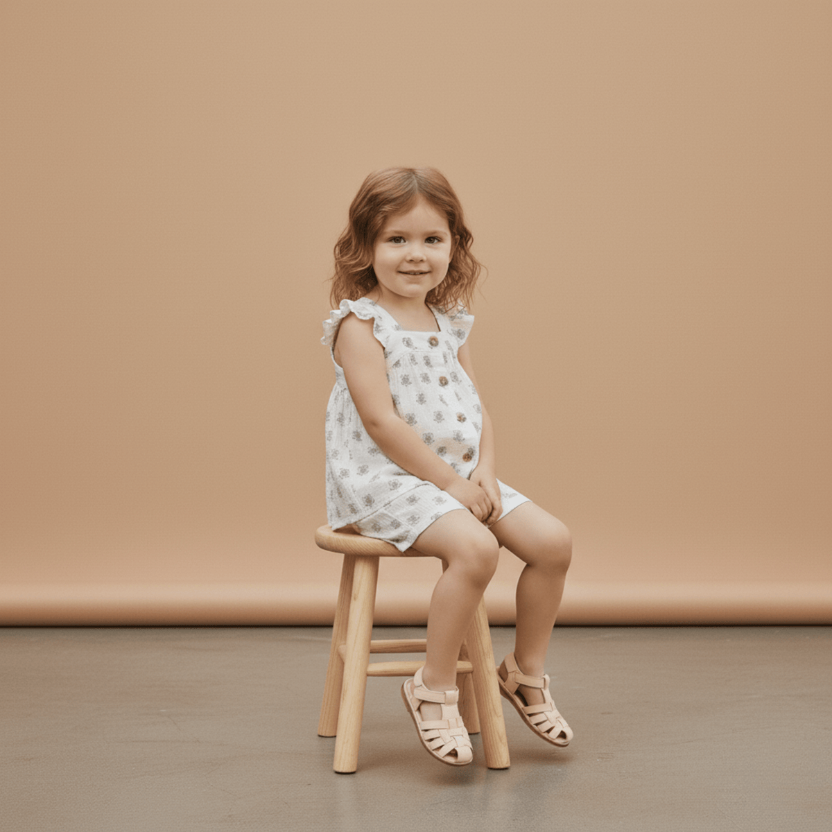 Organic Flutter Top & Shorts Set - Poppy - Baby & Toddler Clothing, Dress, Child, Pink, Blond | Everetts Place