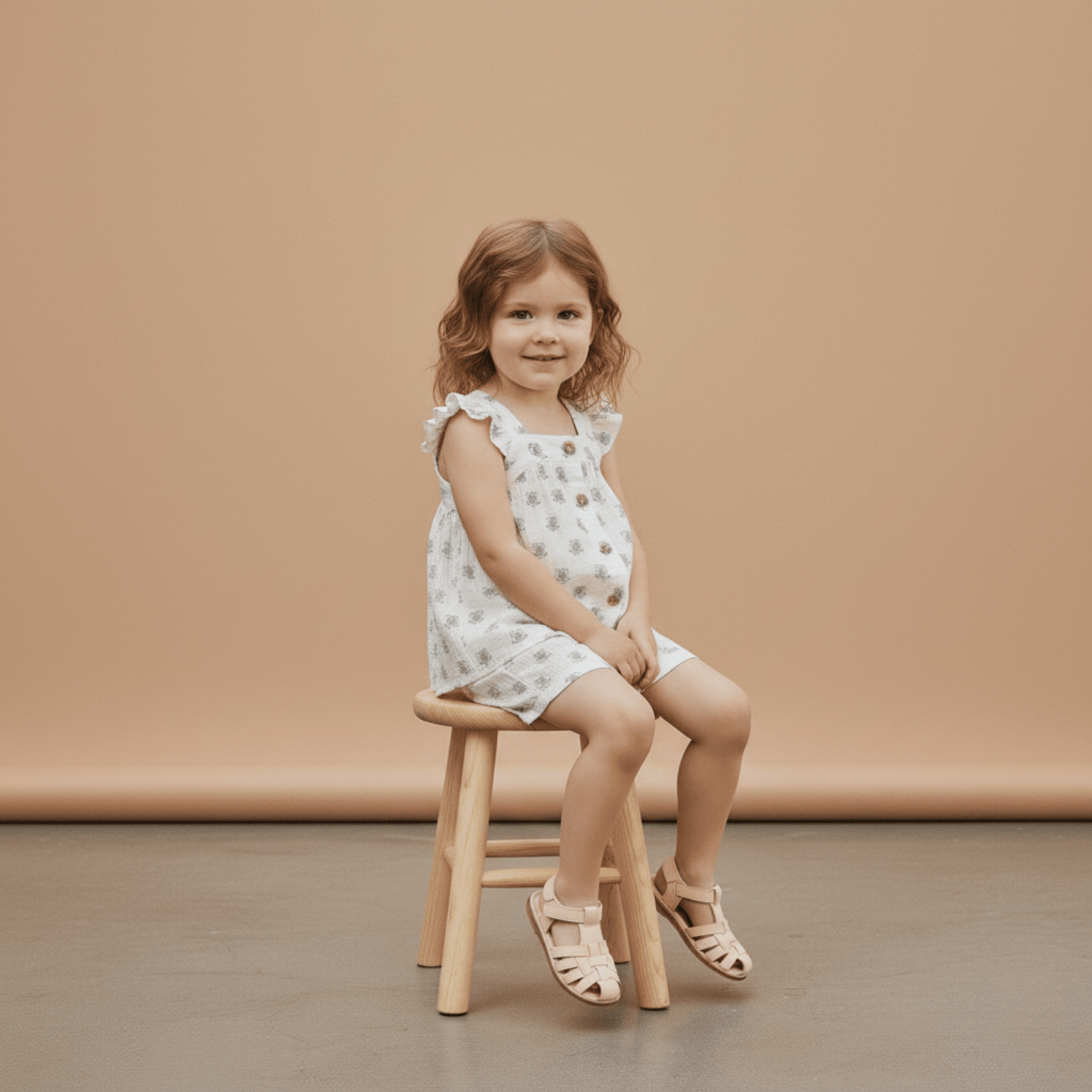 Organic Flutter Top & Shorts Set - Poppy - Baby & Toddler Clothing, Dress, Child, Pink, Blond | Everetts Place