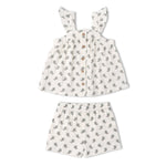 Makemake Organics Makemake Organics Flutter Top And Shorts Set Organic Cotton Muslin For Kids Two Piece Summer Outfit