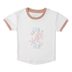 Makemake Organics Makemake Organics Graphic Tee And Shorts Set With Soft Interlock Beach Day Edition