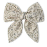 Makemake Organics Makemake Organics Hair Bow Clip 100 Percent Organic Cotton for Babies Blue Fabric