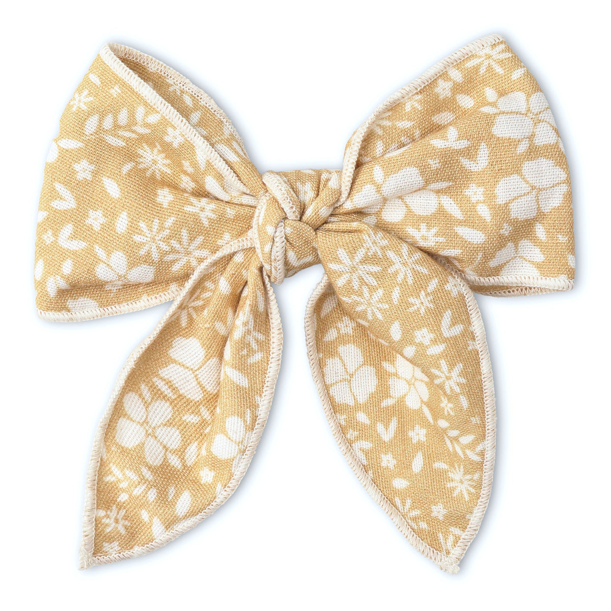 Makemake Organics Makemake Organics Hair Bow Clip Linen Floral Print