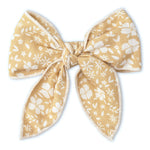Makemake Organics Makemake Organics Hair Bow Clip Linen Floral Print