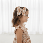 Organic Hair Bow Clip - Sienna - Pink, Dress, Baby & Toddler Clothing, Child, Brown hair | Everetts Place