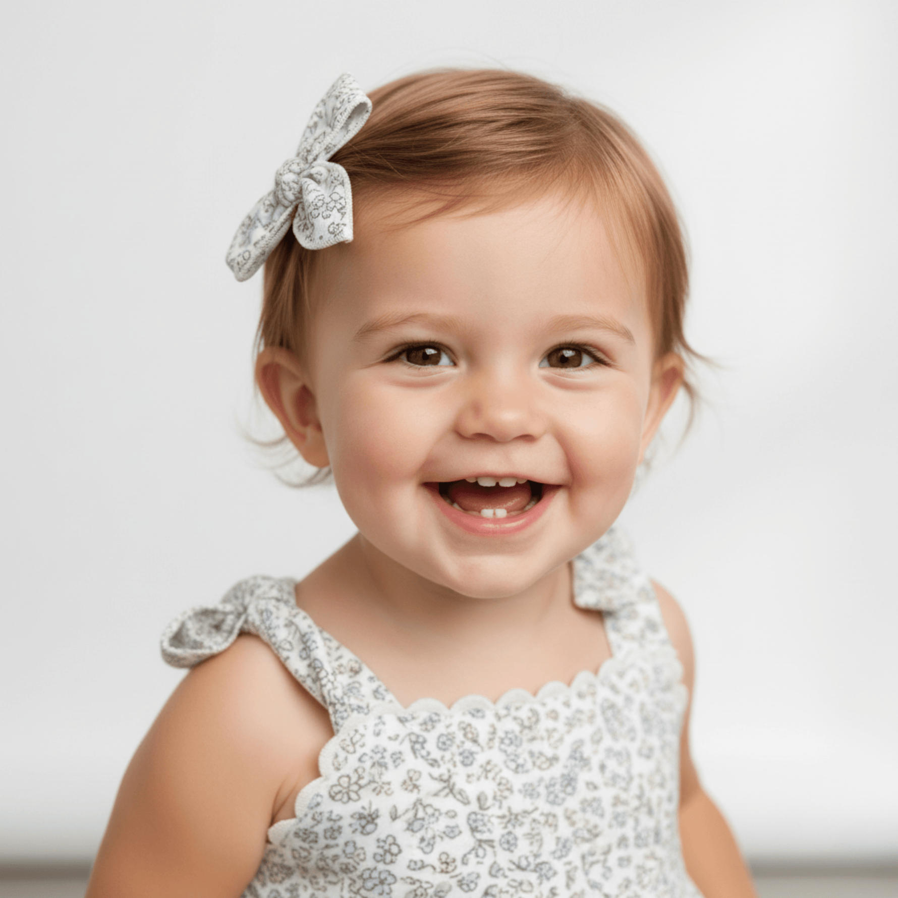 Organic Hair Bow Clip - Tulle Floral - Baby & Toddler Clothing, Child, Headgear, Facial expression, Pink | Everetts Place