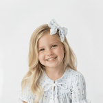 Organic Hair Bow Clip - Blue Vines - White, Blond, Child, Pink, Dress | Everetts Place