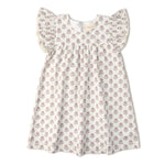 Makemake Organics Makemake Organics Lavender Flutter Dress In Linen For Babies And Toddlers Breathable Summer Outfit