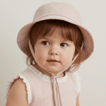 Organic Bucket Sun Hat - Coral Stripes - Hat, Skin, Nose, Baby & Toddler Clothing, Headgear | Everetts Place