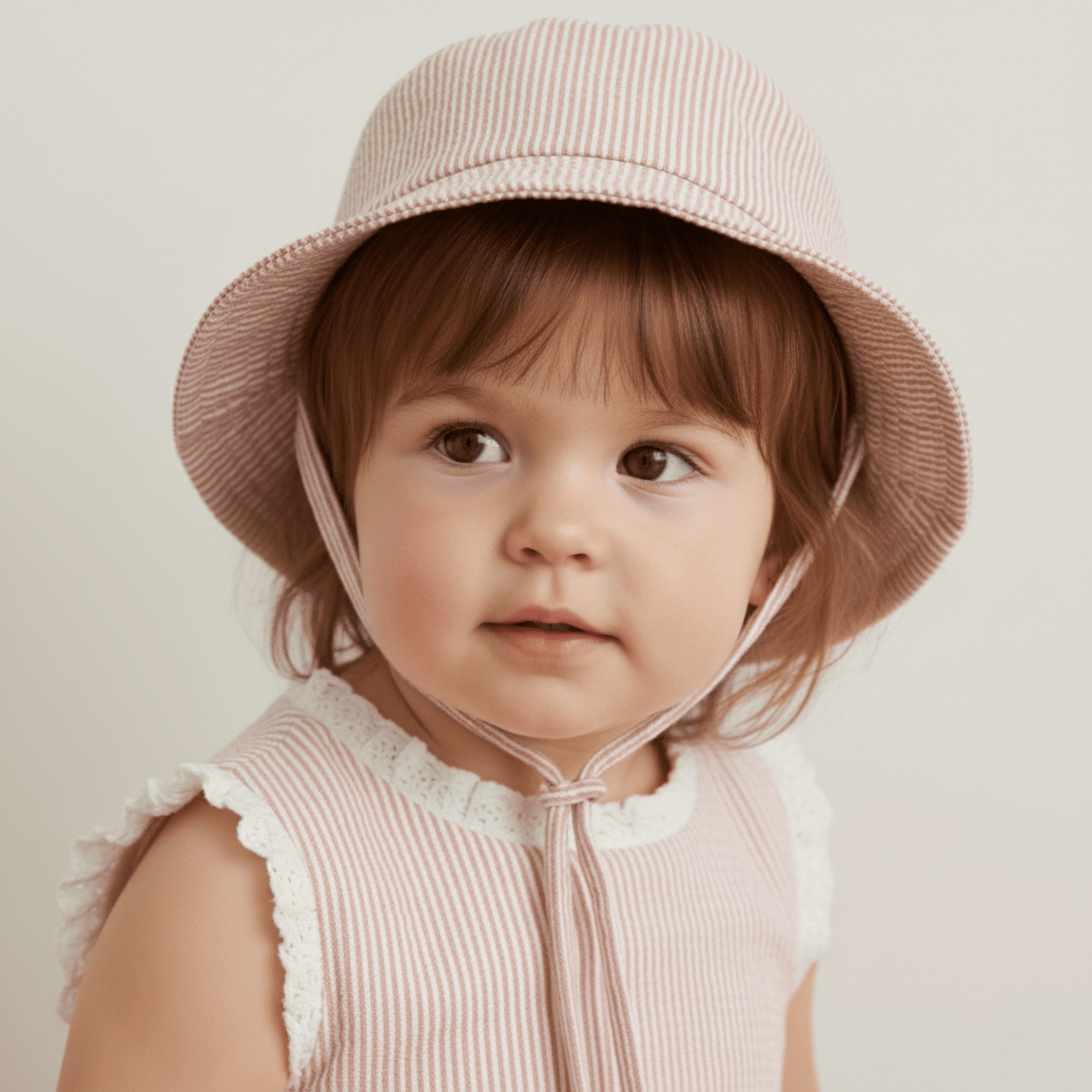 Makemake Organics Makemake Organics Organic Baby Bucket Sun Hat With Wide Brim Cotton For Outdoor Play