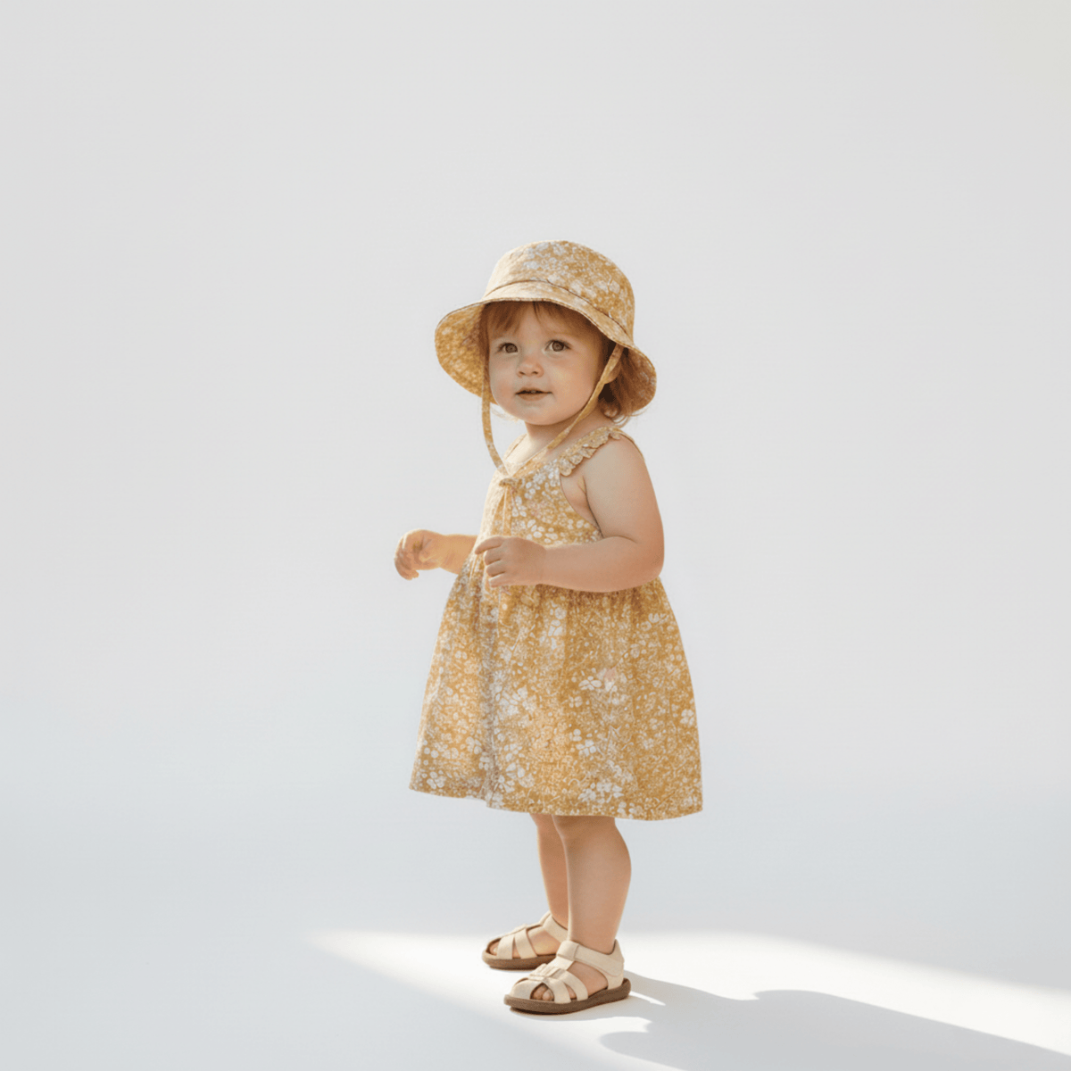 Makemake Organics Makemake Organics Organic Bucket Sun Hat For Babies And Toddlers Organic Cotton Wide Brim