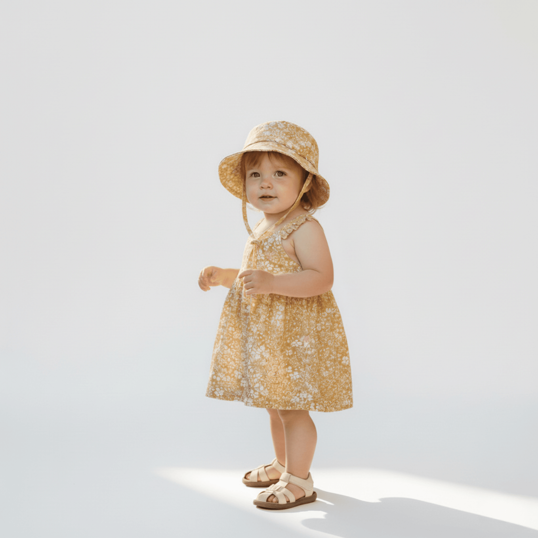 Makemake Organics Makemake Organics Organic Bucket Sun Hat For Babies And Toddlers Organic Cotton Wide Brim