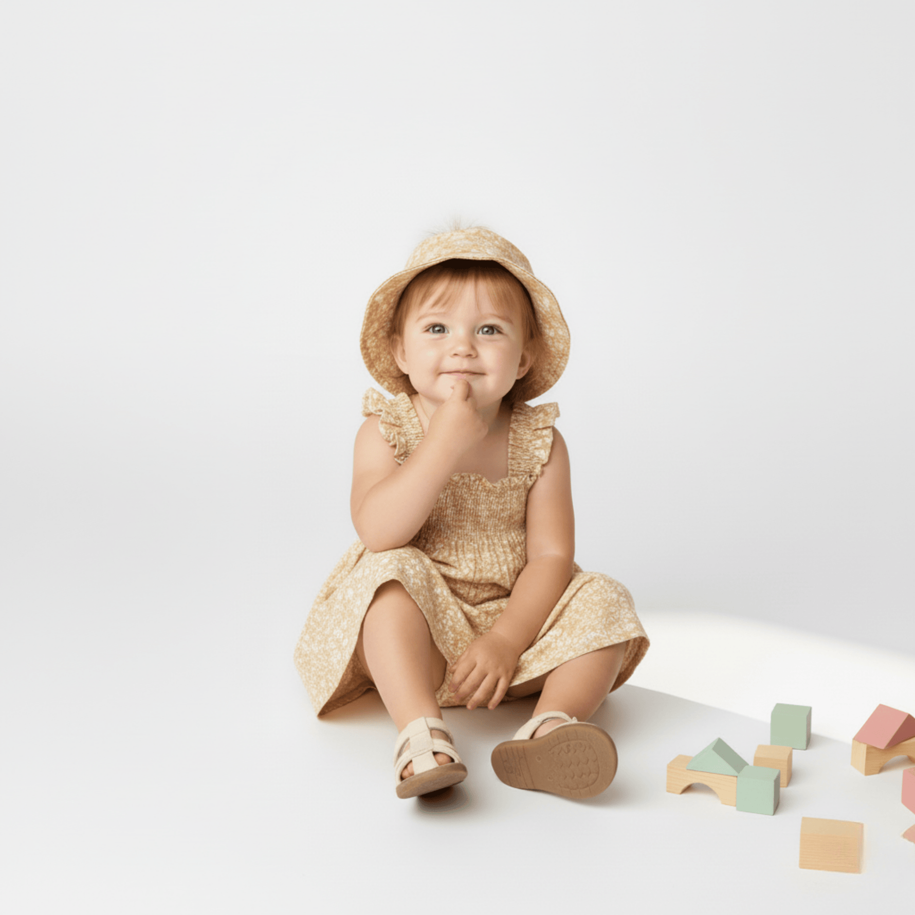 Makemake Organics Makemake Organics Organic Bucket Sun Hat For Babies And Toddlers Organic Cotton Wide Brim
