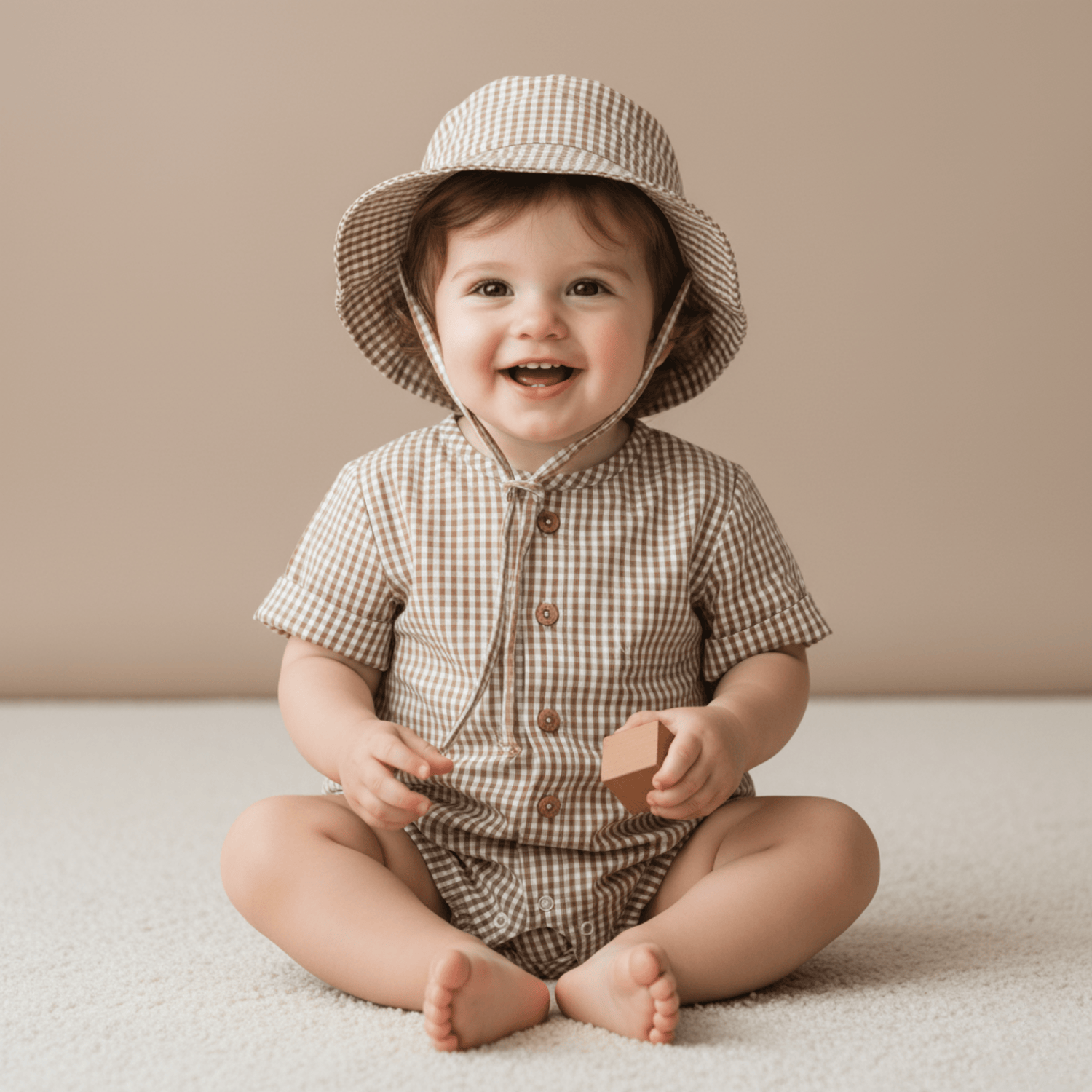 Makemake Organics Makemake Organics Organic Cotton Bucket Sun Hat For Babies And Toddlers With Wide Brim