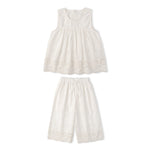 Makemake Organics Makemake Organics Organic Cotton Eyelet Top And Pant Set