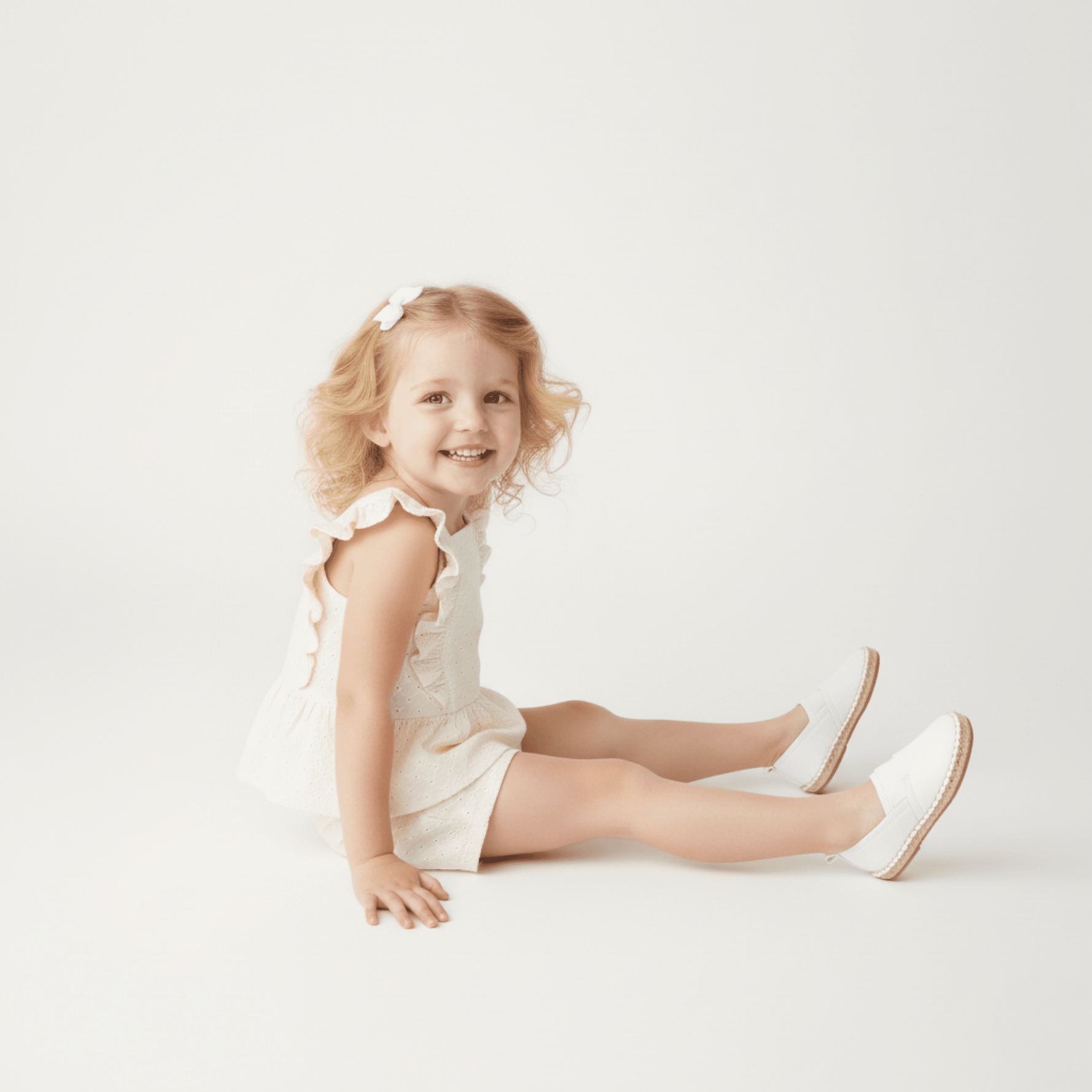 Makemake Organics Makemake Organics Organic Cotton Eyelet Top And Shorts Set For Babies Flutter Silhouette