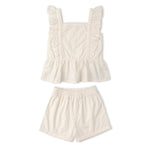 Makemake Organics Makemake Organics Organic Cotton Eyelet Top And Shorts Set For Babies Flutter Silhouette