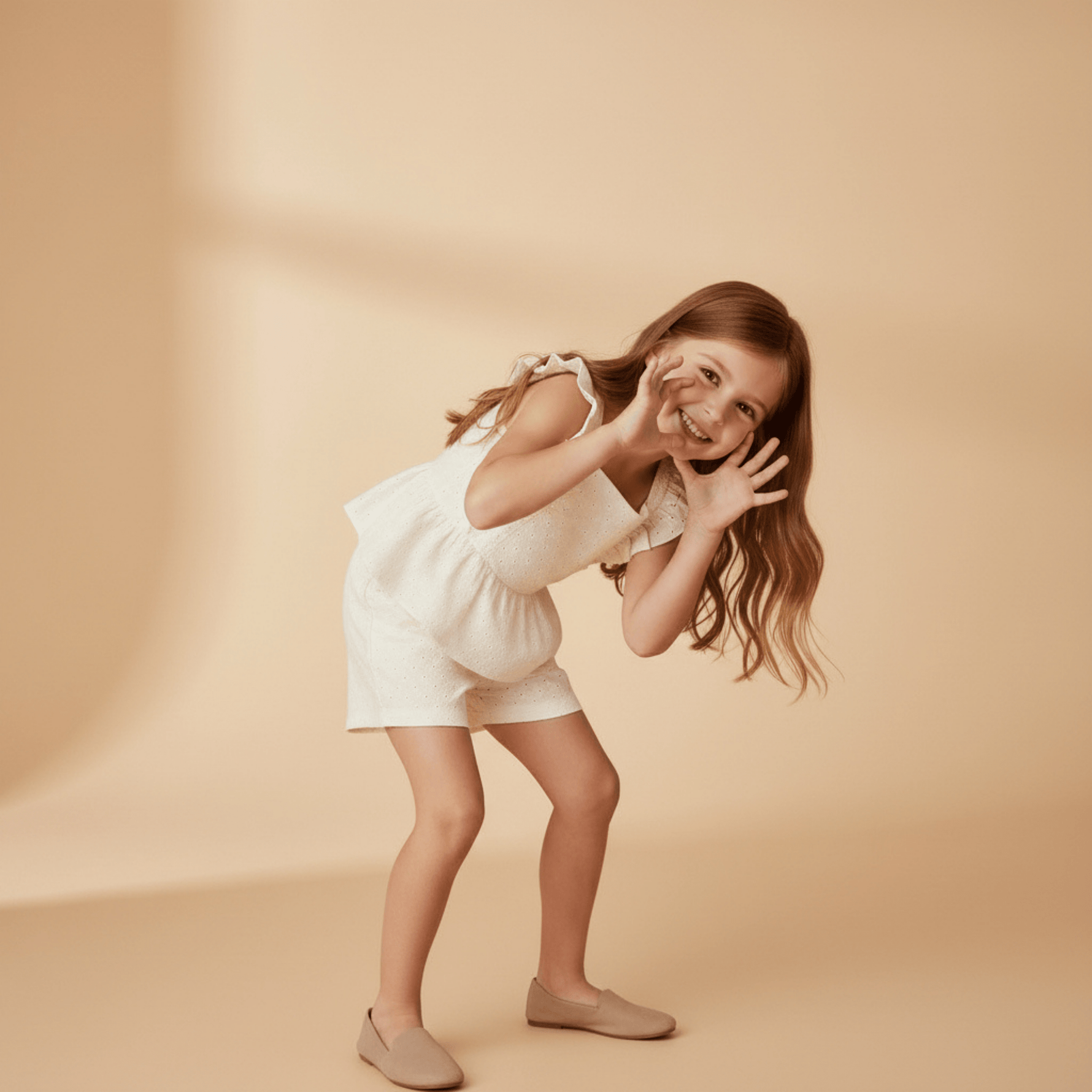 Makemake Organics Makemake Organics Organic Cotton Eyelet Top And Shorts Set For Babies Flutter Silhouette