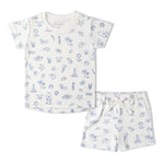 Makemake Organics Makemake Organics Organic Cotton Toddler Tee and Shorts Set Coastal Print Soft Relaxed Fit