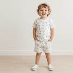 Organic Tee & Shorts Set - Coastal - Sleeve, Baby & Toddler Clothing, Bermuda shorts, Child, Nightwear | Everetts Place