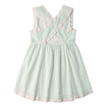 Makemake Organics Makemake Organics Organic Cross Back Toddler Dress In Seersucker Lightweight Summer Playwear
