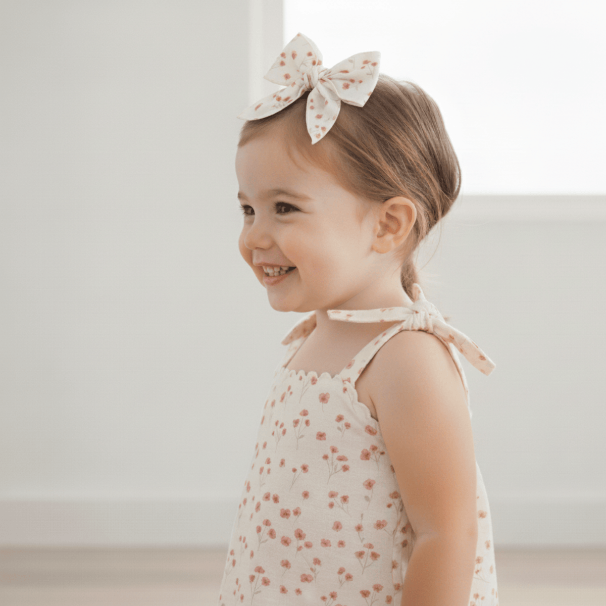 Makemake Organics Makemake Organics Organic Hair Bow Clip Pink Bloom