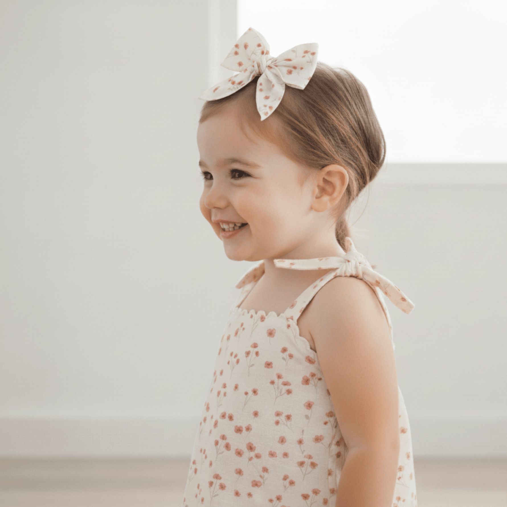 Makemake Organics Makemake Organics Organic Hair Bow Clip Pink Bloom
