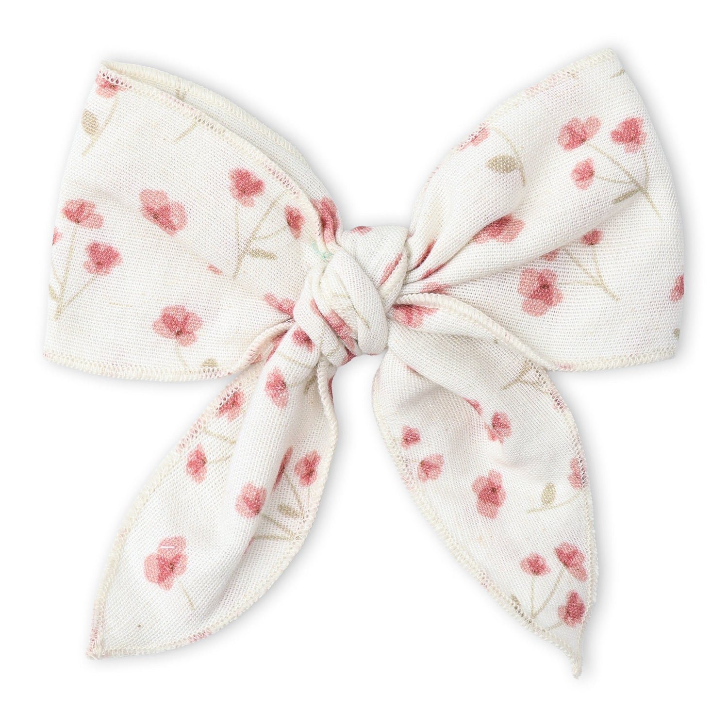 Makemake Organics Makemake Organics Organic Hair Bow Clip Pink Bloom