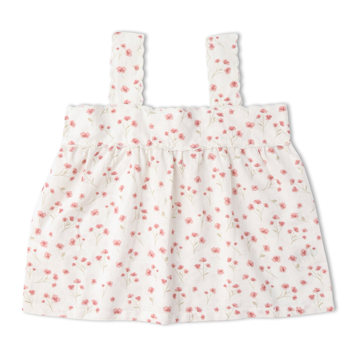Makemake Organics Makemake Organics Organic Scalloped Top And Bloomers Set In Lavender For Baby With Breathable Linen Cotton Blend
