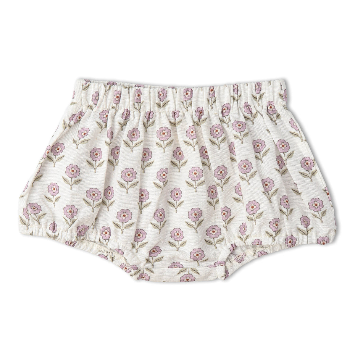 Makemake Organics Makemake Organics Organic Scalloped Top and Bloomers Set in Lavender Linen Cotton Blend Breathable