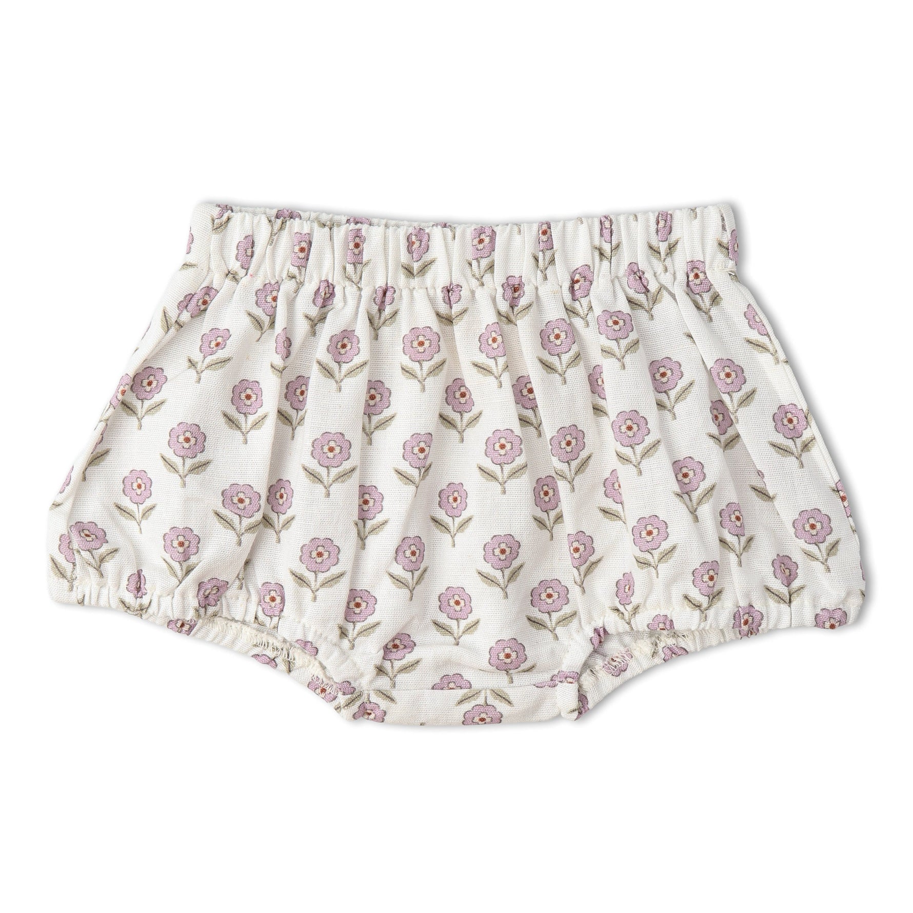 Makemake Organics Makemake Organics Organic Scalloped Top and Bloomers Set in Lavender Linen Cotton Blend Breathable
