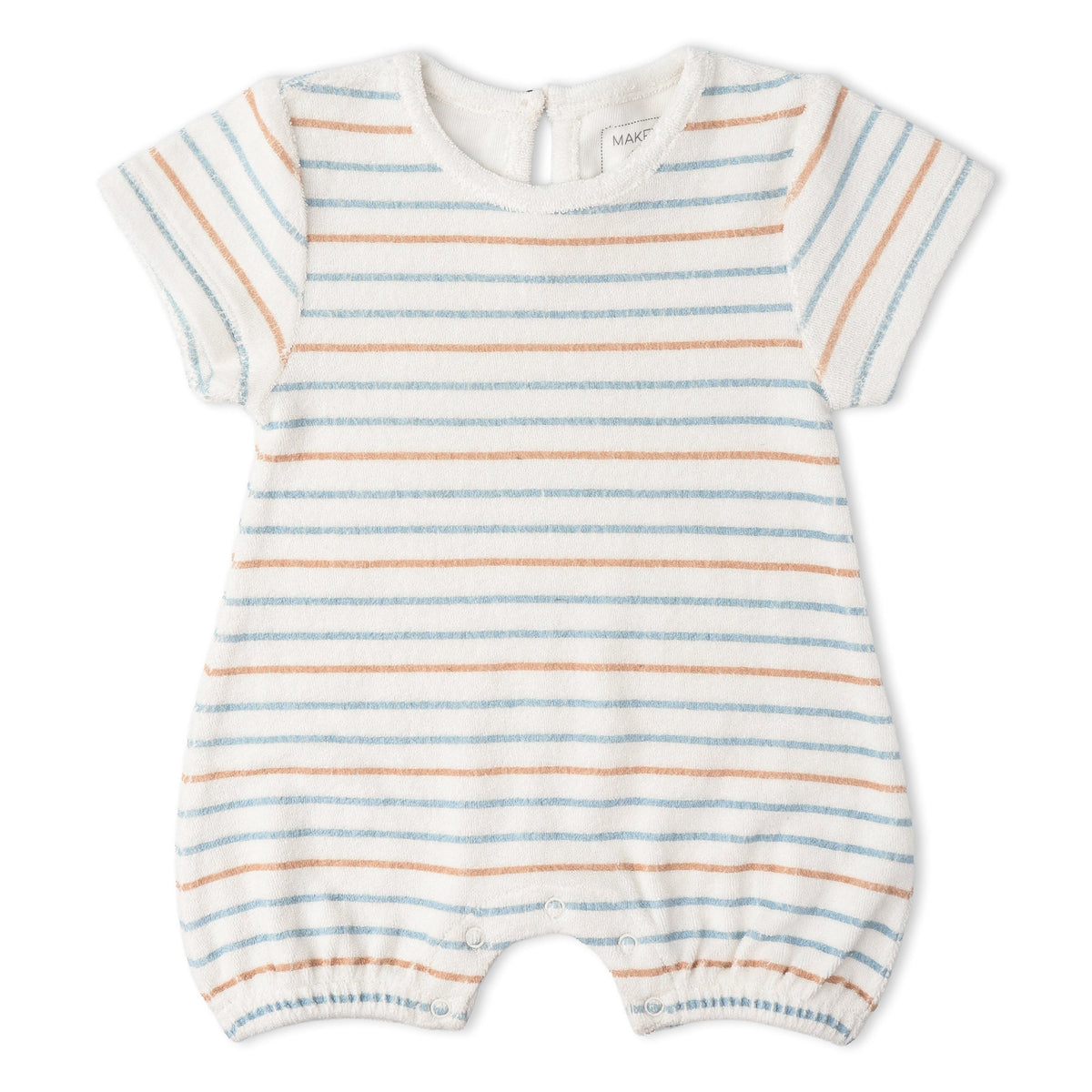 Makemake Organics Makemake Organics Organic Short Romper Cabana Stripes
