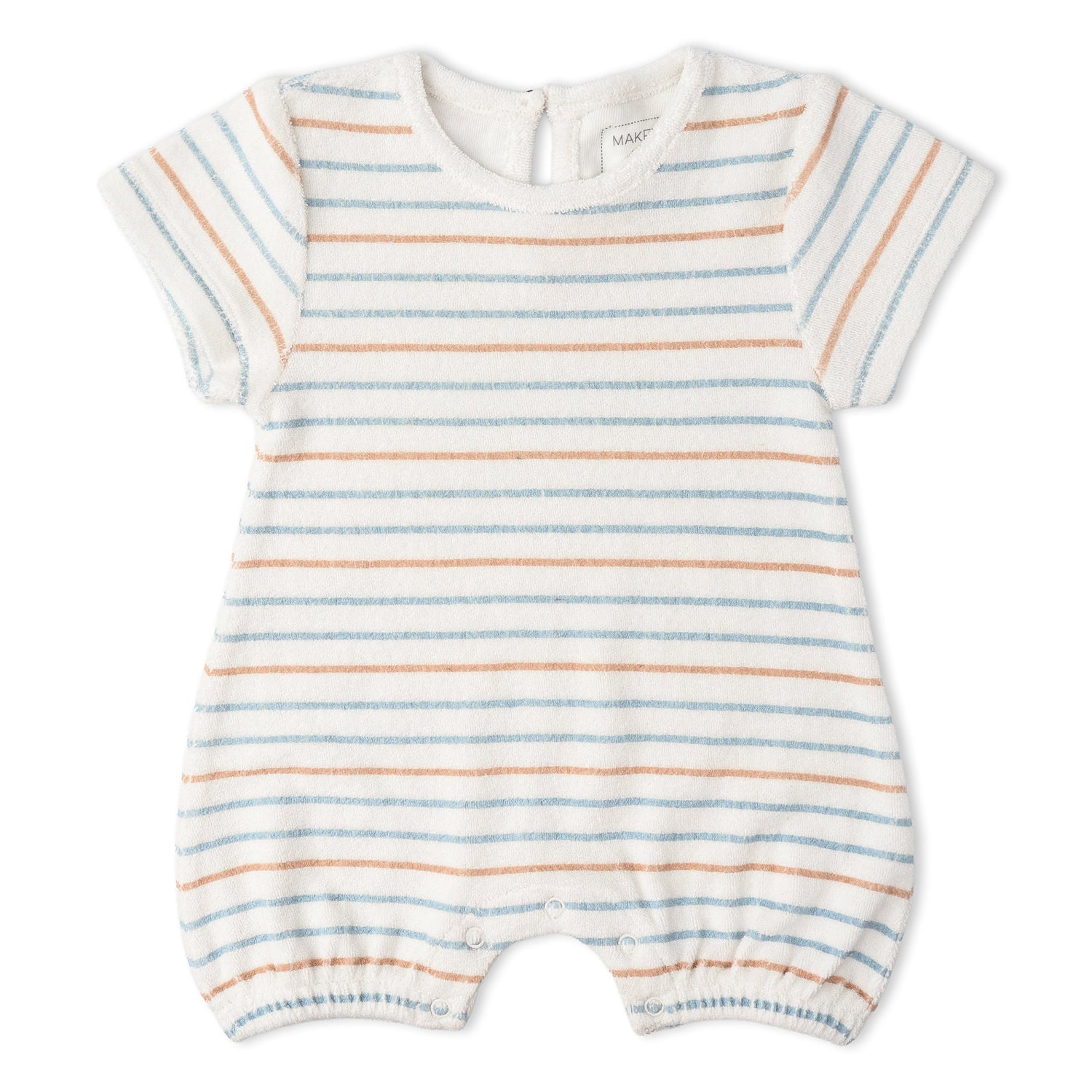 Makemake Organics Makemake Organics Organic Short Romper Cabana Stripes