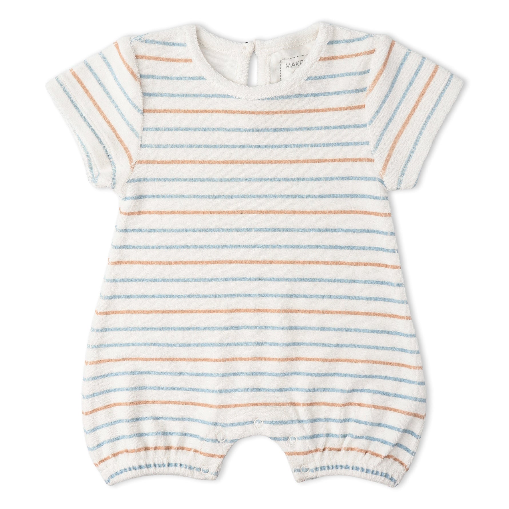 Makemake Organics Makemake Organics Organic Short Romper Cabana Stripes