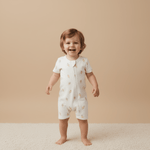 Organic Short Zip Romper - Ice Cream - Baby & Toddler Clothing, One-piece garment, Child, Button, Toddler | Everetts Place