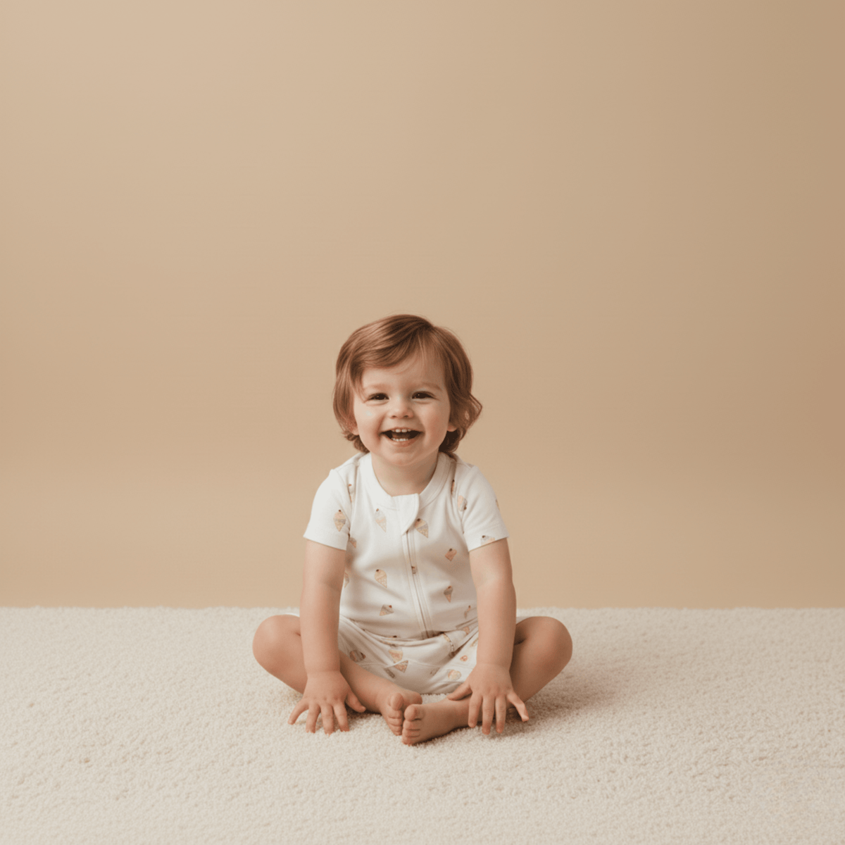 Makemake Organics Makemake Organics Organic Short Zip Romper For Babies With 2 Way Zip Closure And Organic Cotton