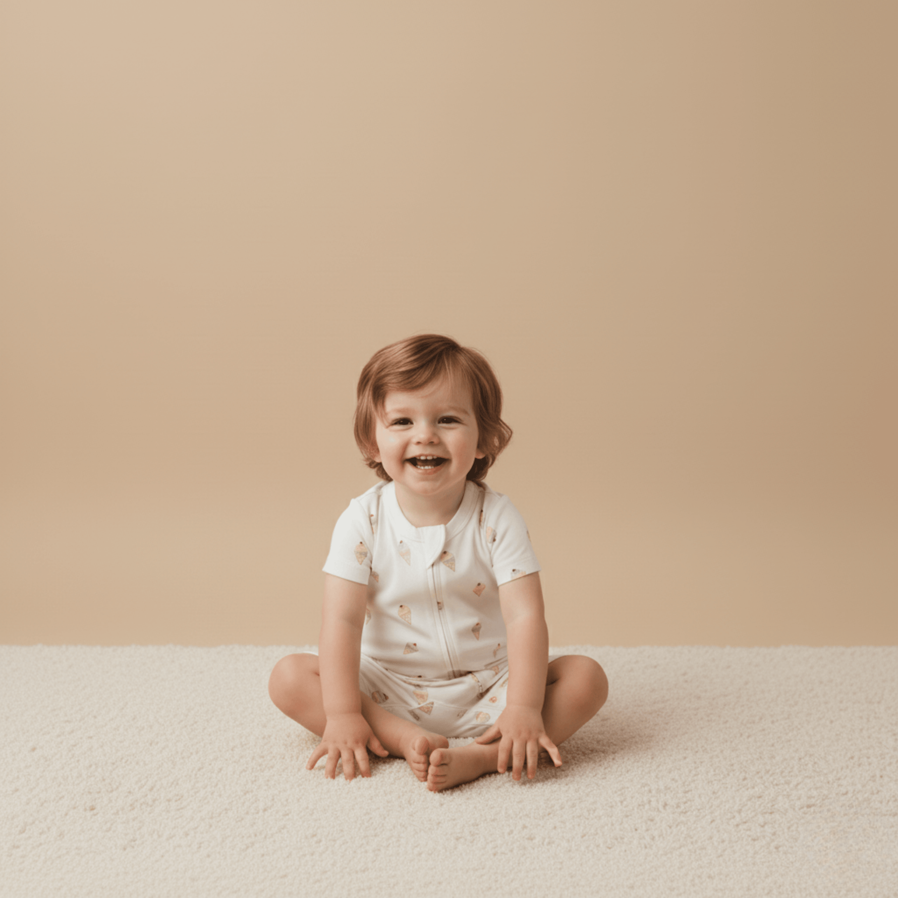 Makemake Organics Makemake Organics Organic Short Zip Romper For Babies With 2 Way Zip Closure And Organic Cotton