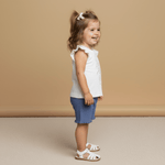 Makemake Organics Makemake Organics Organic Sleeveless Flutter Top And Shorts Set For Toddlers Breathable Cotton Summer Outfit