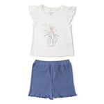 Makemake Organics Makemake Organics Organic Sleeveless Flutter Top And Shorts Set For Toddlers Breathable Cotton Summer Outfit