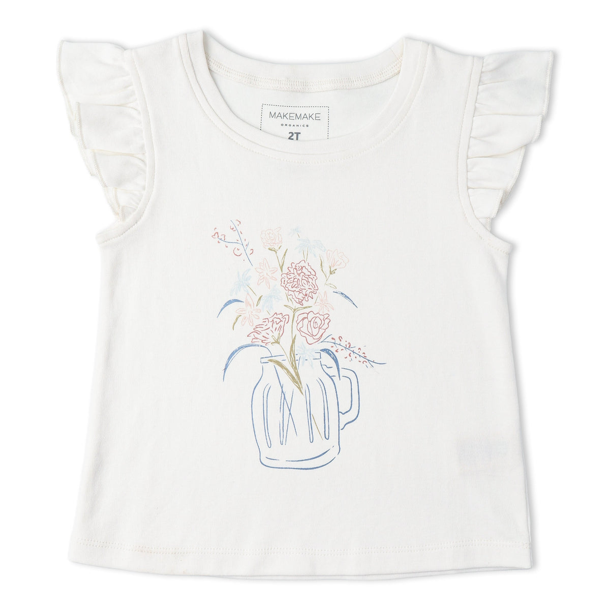 Makemake Organics Makemake Organics Organic Sleeveless Flutter Top And Shorts Set For Toddlers Breathable Cotton Summer Outfit