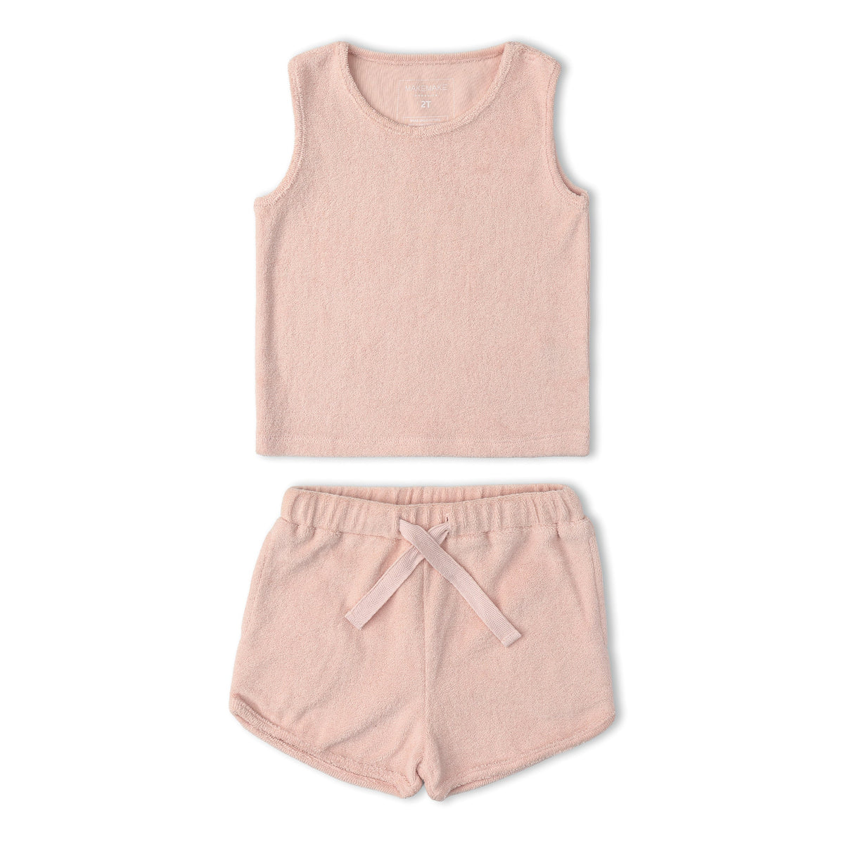 Makemake Organics Makemake Organics Plush Terry Sleeveless Tee And Shorts Set For Babies Beach Day Outfit