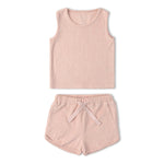 Makemake Organics Makemake Organics Plush Terry Sleeveless Tee And Shorts Set For Babies Beach Day Outfit