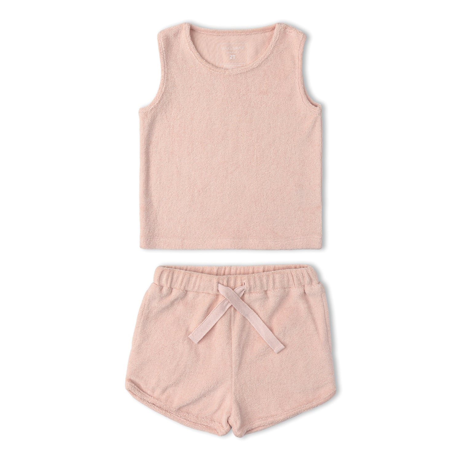 Makemake Organics Makemake Organics Plush Terry Sleeveless Tee And Shorts Set For Babies Beach Day Outfit