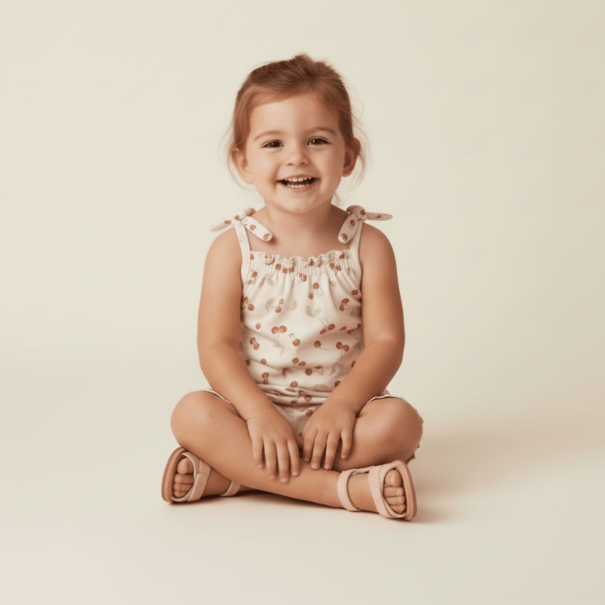 Makemake Organics Makemake Organics Ruffle Jumpsuit Floral Print Baby