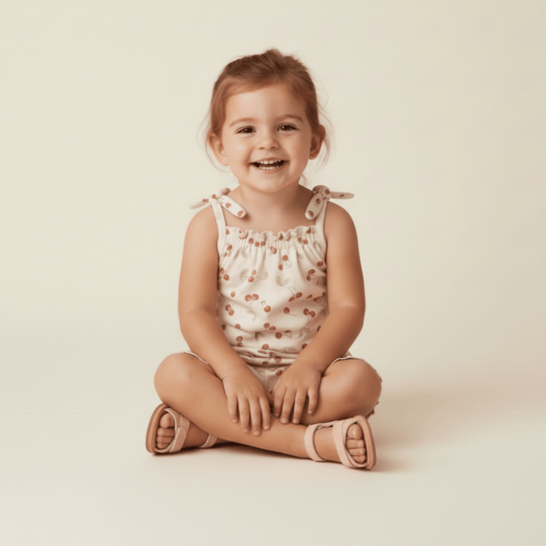 Makemake Organics Makemake Organics Ruffle Jumpsuit Floral Print Baby